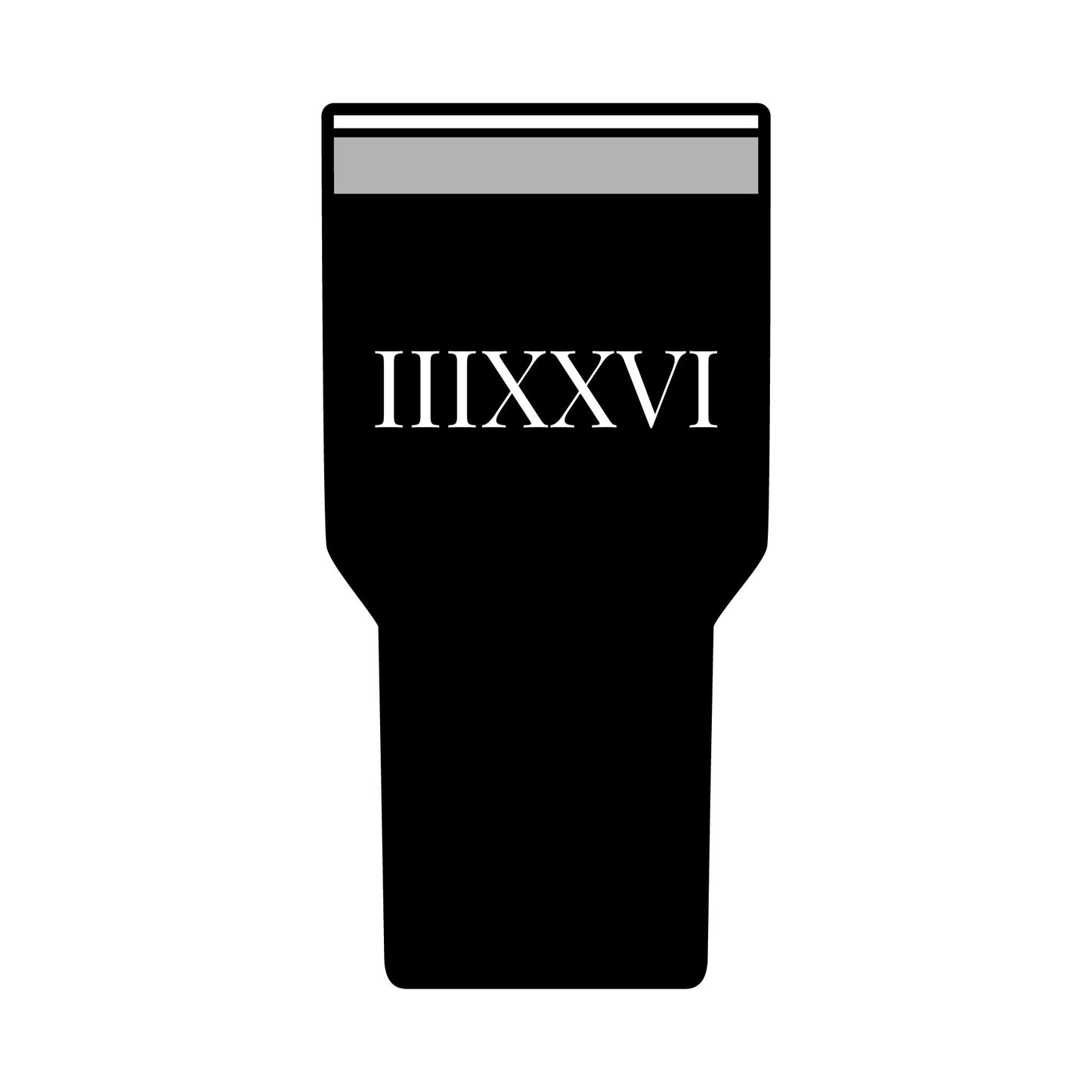 IIIXXVI WELLNESS 30oz Insulated Tumbler with Roman Numerals | Stylish Drinkware for Adventure Lovers