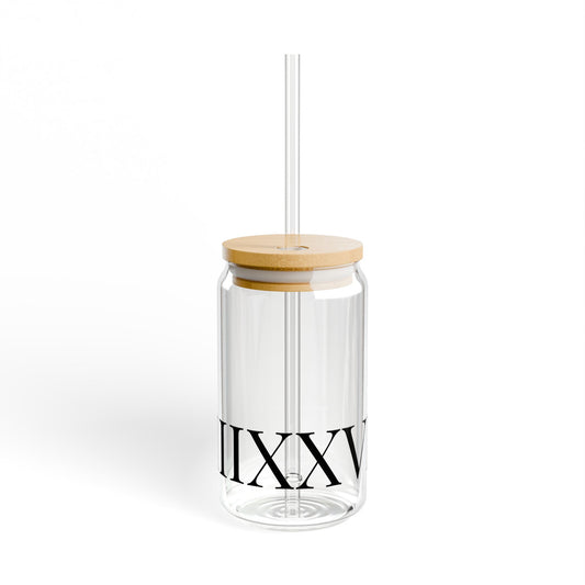 IIIXVI WELLNESS Elegant 16oz Sipper Glass with Bamboo Lid - Perfect for Home or Gifts