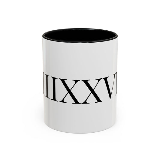 IIIXXVI WELLNESS Elegant Accent Coffee Mug with Roman Numerals - Perfect for Coffee Lovers & Gift Giving