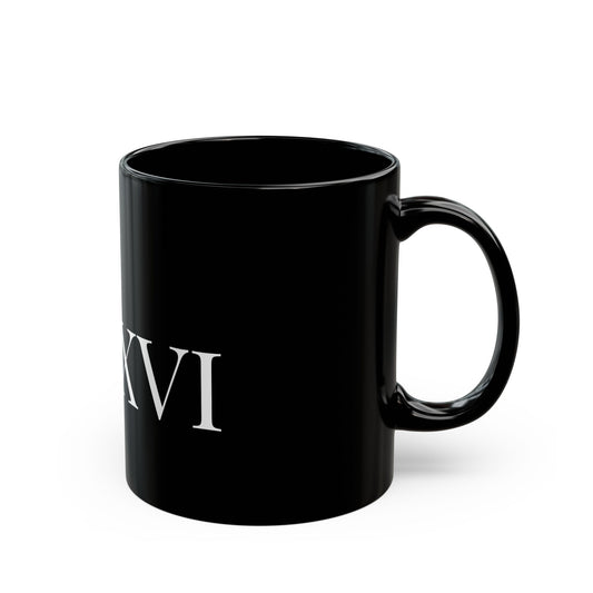 IIIXXVI Wellness Elegant Black Mug with Roman Numerals - Perfect for Coffee Lovers & Special Occasions